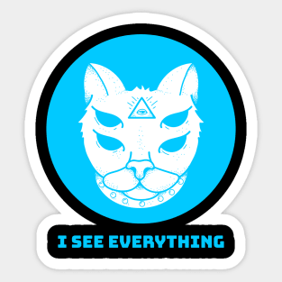 I See Everything Funny T-shirt Design Sticker